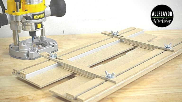 Adjustable Router Dado Jig for dados and grooves. How to make a router dado jig.