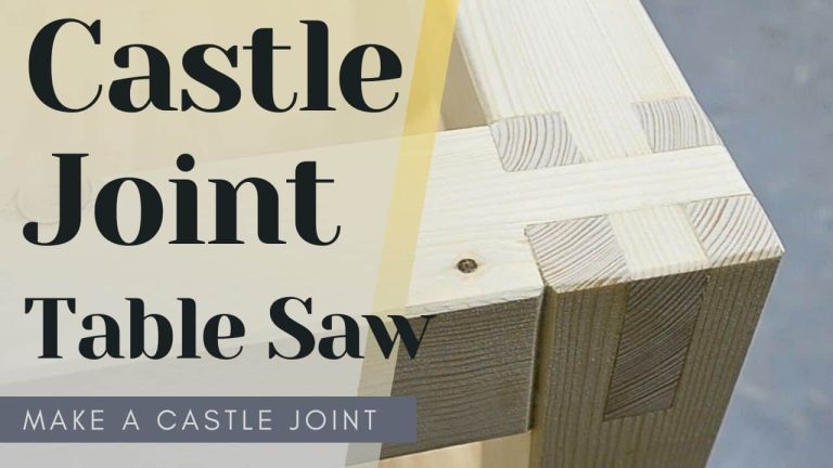 How to cut a castle joint on a table saw. Castle joint with tenon jig. Castle Joint Woodworking.