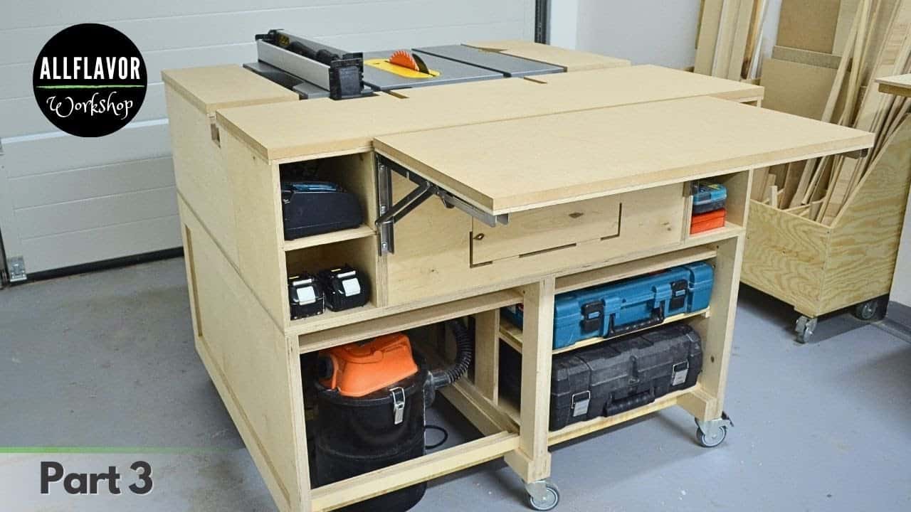 DIY Mobile Table Saw Workbench
