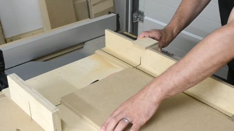 Trimming edges of jointer sled after glue-up