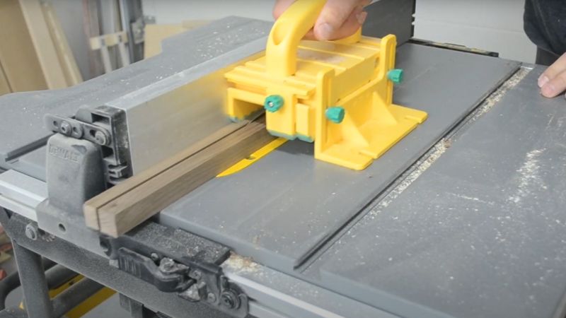 Cutting walnut, ash, and beech boards into narrow strips for an ombré end grain cutting board.