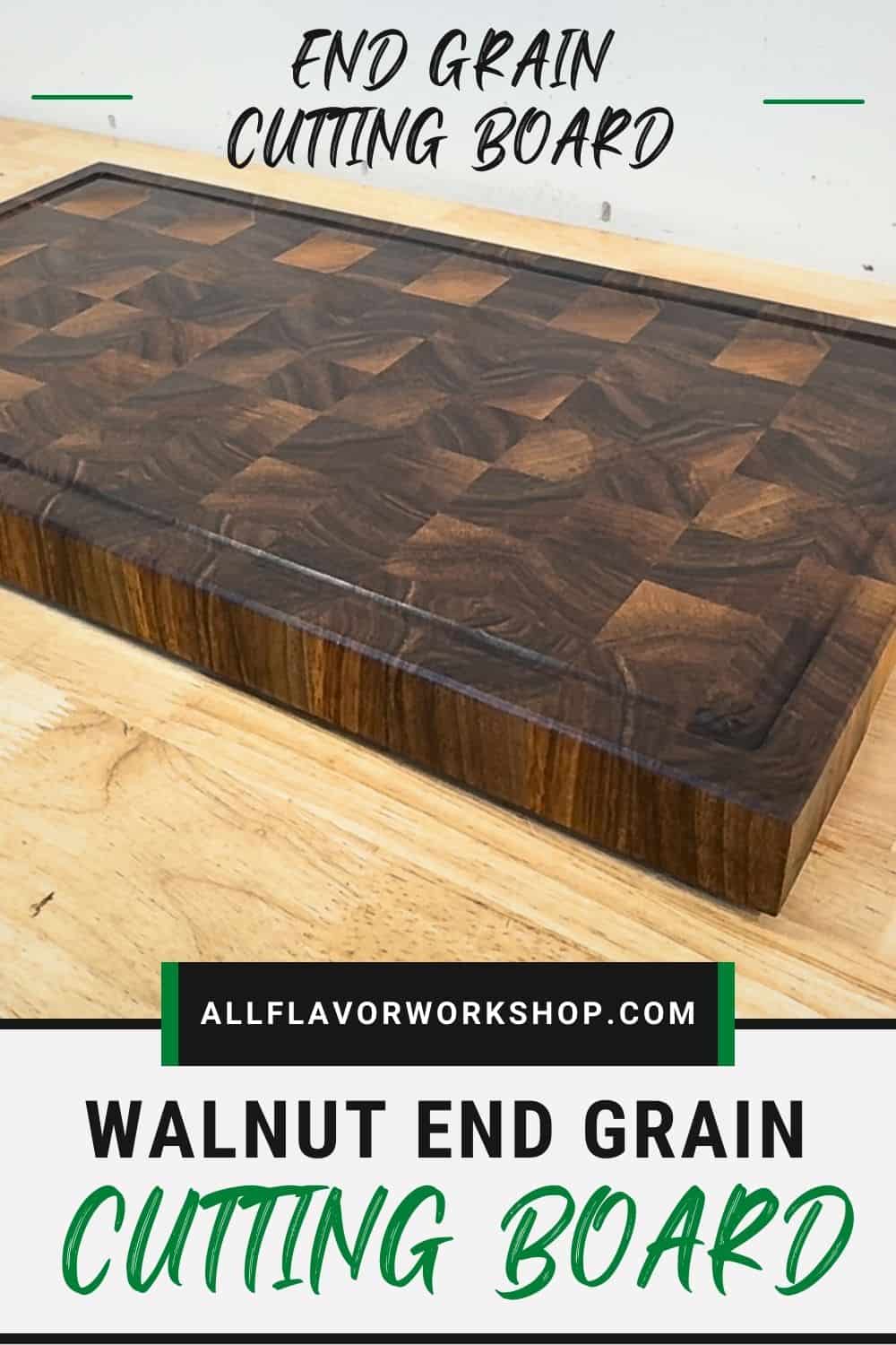 DIY end grain cutting board step-by-step guide — build a walnut cutting board from rough slabs to finished oiled surface.