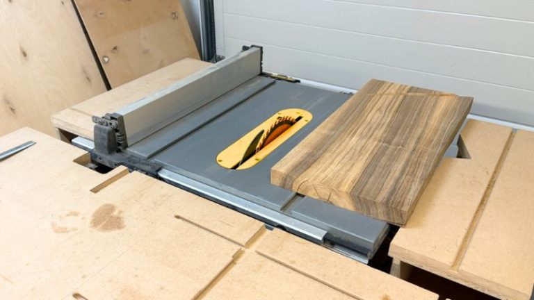 Flattened walnut board after planing both faces, ready to be sized into final cutting board dimensions.