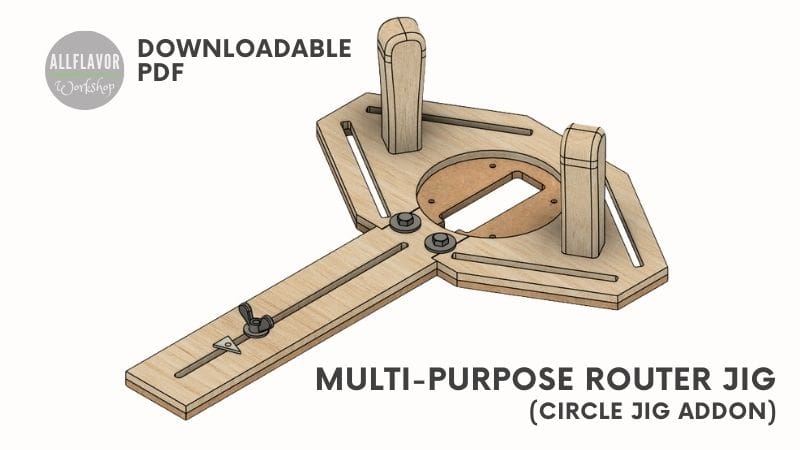Downloadable Router Circle Jig Plans for a Multi-Purpose Router Base