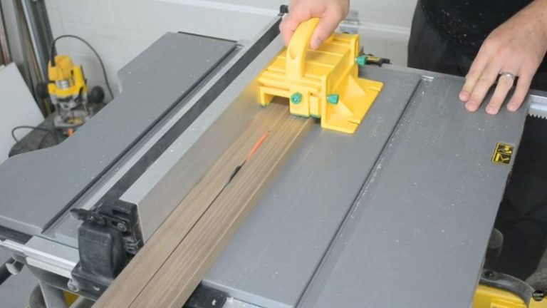 Ripping beech and walnut boards into 36 mm wide strips for a wooden chess board build.