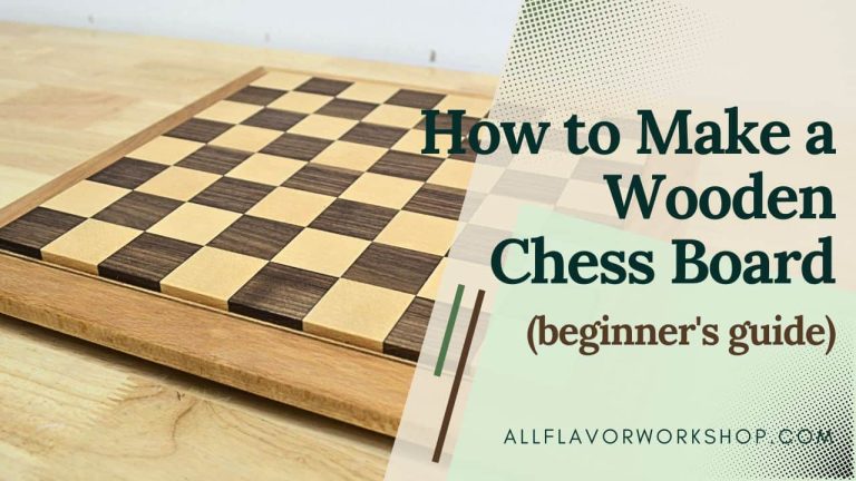 How to make a wooden chess board step by step — DIY beech and walnut chessboard with clean squares, frame, and finished surface.