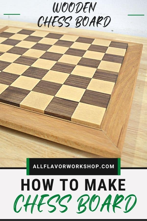 How to make a wooden chess board step-by-step using beech and walnut strips, glue-up, flattening, and finishing for clean chessboard squares.