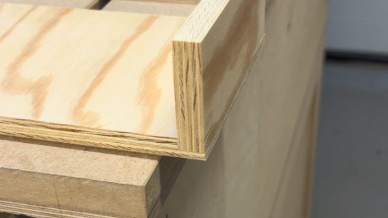 Finished rabbet cut with a router jig.