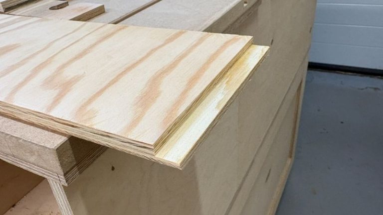 Finished rabbet jig cut with a router rabbet jig