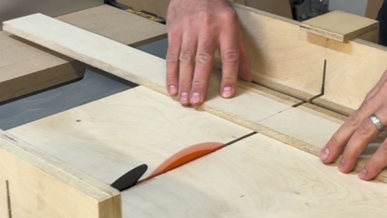 Three Baltic birch plywood pieces cut for building a router rabbet jig.