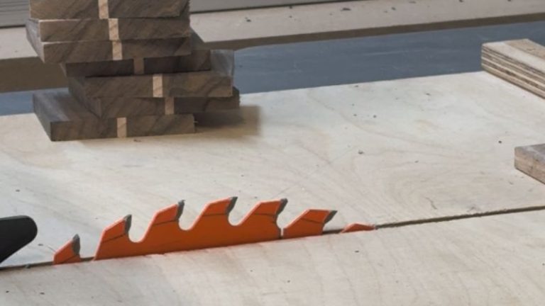 Four matching walnut and beech side pieces arranged before assembling the keepsake box.