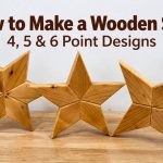 Four-point, five-point, and six-point wooden Christmas stars made from spruce.