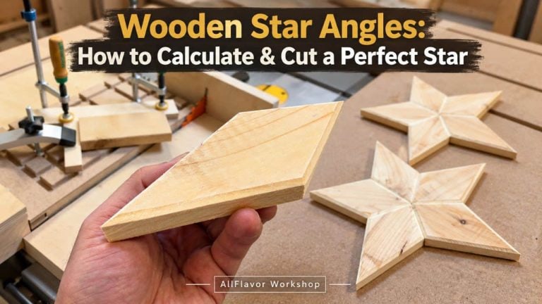 Four-point, five-point, and six-point wooden stars showing different center angles.