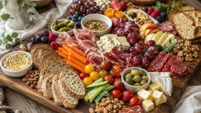 Large wooden grazing board.