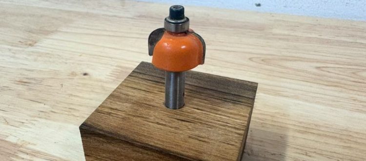 Cove bit used to cut handles in a cutting board.