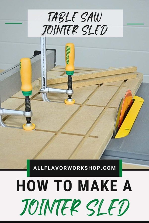 DIY Jointer Sled with Dovetail Tracks for Table Saw – Works for Stock Prep and Taper Cuts